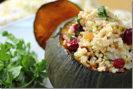 Cranberry, Pistachio and Apricot Stuffed Pumpkin (10)