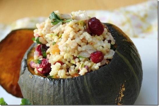 Cranberry, Pistachio and Apricot Stuffed Pumpkin (2)