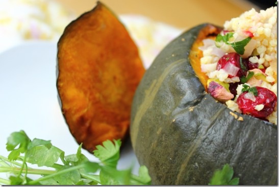 Cranberry, Pistachio and Apricot Stuffed Pumpkin