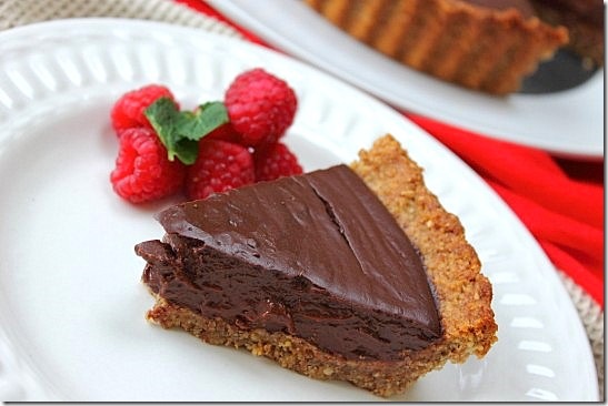 Vegan Chocolate Pecan Crust Pie